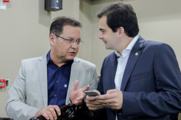 O presidente da Assembleia, Eduardo Botelho, e o deputado federal Fbio Garcia