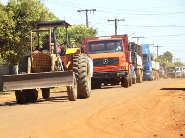 Produtores participaram de mobilizao em Brasnorte neste sbado (14) 