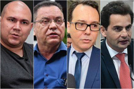 Os pr-candidatos ao Palcioa Alencastro: Ablio Brunini, Eduardo Botelho, Ldio Cabral e Fbio Garcia