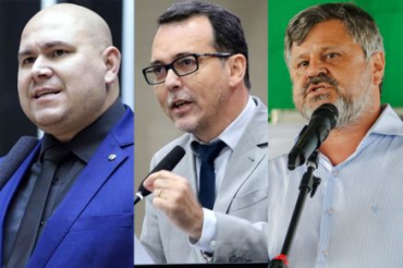 Os pr-candidatos: Ablio Brunini, Ldio Cabral e Jos Roberto Stopa