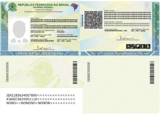 Novo modelo da carteira de identidade brasileira  Foto: DOU/Reproduo