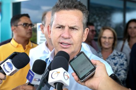Governador Mauro Mendes, que no vai mais mediar a polmica que envolve Botelho e Garcia, no Unio Brasil