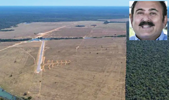 Dono da Fazenda Cristo Rei, vizinha ao Parque Nacional do Xingu, Nogueira (destaque) é processado por ter destruído quase 24.000 hectares de mata nativa