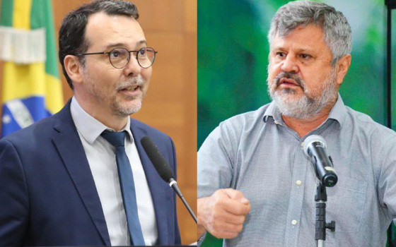 O deputado Ldio Cabral e o vice-prefeito Jos Roberto Stopa disputam a candidatura da federao