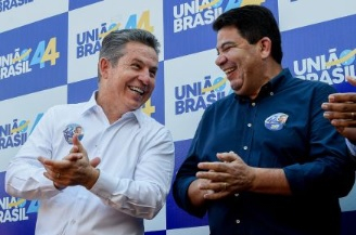 O governador Mauro Mendes e o ex-senador Cidinho Santos