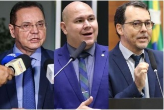 Os candidatos a prefeito de Cuiab: Eduardo Botelho, Abilio Brunini e Ldio Cabral