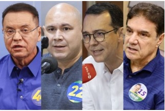 Os candidatos em Cuiab: Eduardo Botelho; Ablio Brunini; Ldio Cabral e Domingos Kennedy