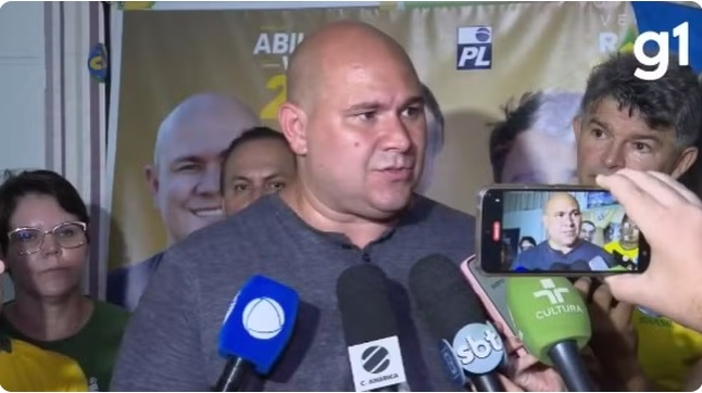 Abilio Brunini (PL) fala pela primeira vez aps ser eleito prefeito em Cuiab  Foto: TVCA