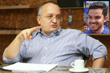 Pedro Taques, scio da banca AFG & Taques Advogados Associados, apresenta documentos que mostram ligao de Luiz Antonio Mendes (detalhe) com empresas de consignados