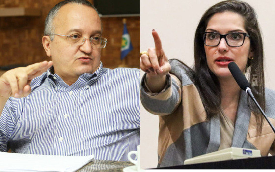 O ex-procurador e ex-governador Pedro Taques (sem partido) e a deputada estadual Janana Riva (MDB), que cobram 