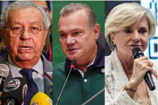 Os trs senadores de Mato Grosso: Jayme Campos, Margareth Buzetti e Wellington Fagundes