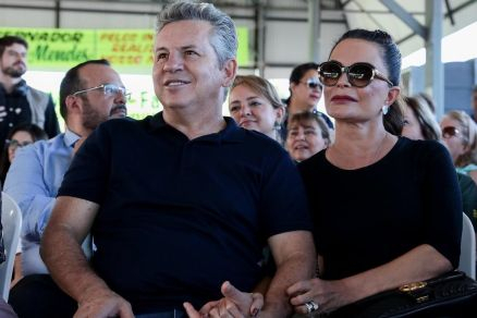 O governador Mauro Mendes e a primeira-dama do Estado, Virgnia Mendes: eleio de 2026 nos planos do primeiro-casal