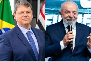 O governador de So Paulo Tarcsio de Freitas e o presidente Lula: desempenho