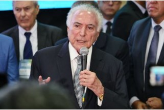 O ex-presidente Michel Temer, que esteve em Cuiab nesta quarta-feira