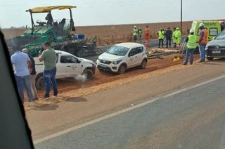 Acidente ocorreu em obra na BR-163, em Sorriso
