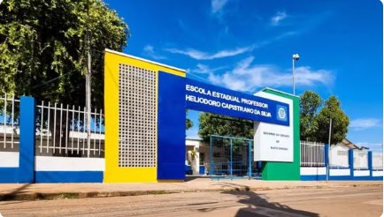 Escola Estadual Professor Heliodoro Capistrano da Silva  Foto: Secom-MT