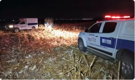 Percia no local em que o corpo da vtima foi encontrado  Foto: Reproduo