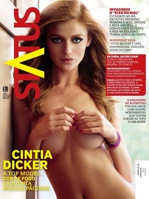 A top gacha Cintia Dicker  a capa da edio de julho da revista 