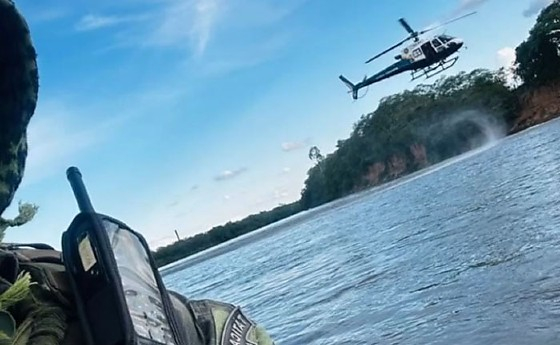 O helic�ptero do Centro Integrado de Opera��es A�reas (Ciopaer), da PMMT, j� percorreu cerca de 700 km, no entorno do Lago de Manso