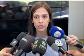 A delegada Layssa Crisostomo, de Sorriso, que falou sobre pris�o de empres�rio