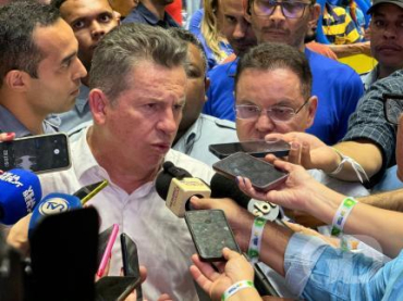 O governador Mauro Mendes, que aprova a ideia de cria��o de novo munic�pio