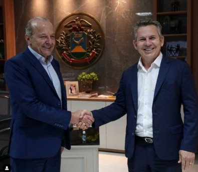 O governador Mauro Mendes e o vice-governador Otaviano Pivetta t�m uma longa parceria desde 2010