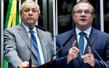 Os senadores Jayme Campos e Wellington Fagundes: poss�vel acordo pol�tico para fortalecer a oposi��o em MT