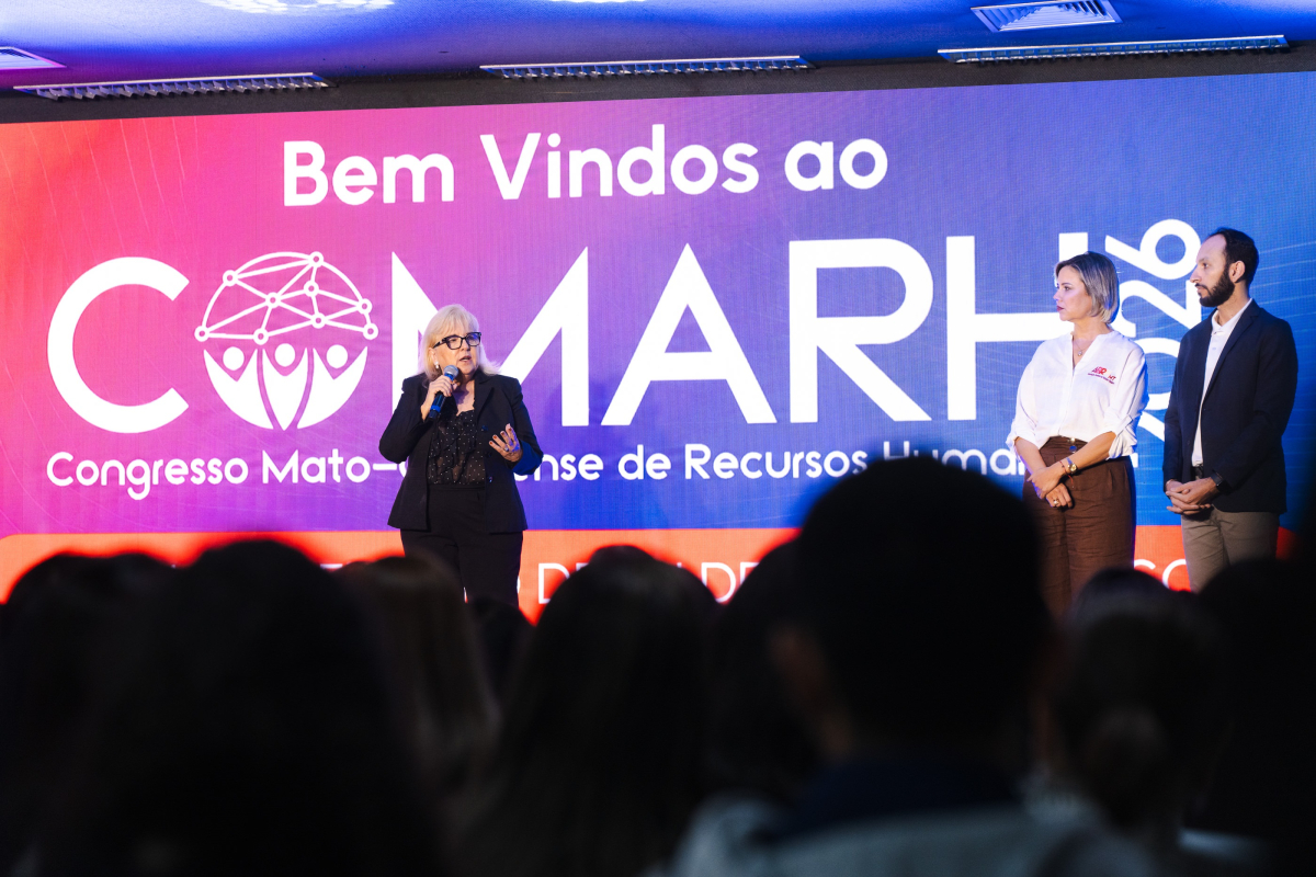 Leyla Nascimento, presidente da ABRH Brasil, N�dia Macanham, presidente da ABRH-MT e Tiego Vieira, vice-presidente