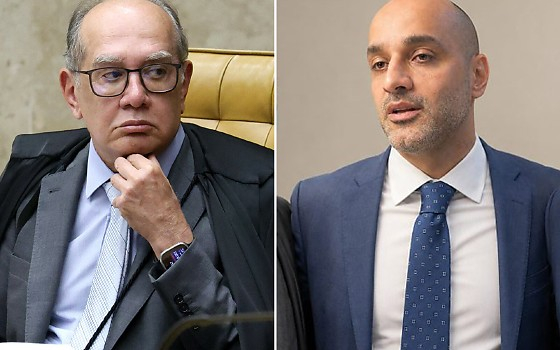 O ministro Gilmar Mendes, da Suprema Corte, e o filho, o advogado Chico Mendes, que t�m muita influ�ncia na CBF