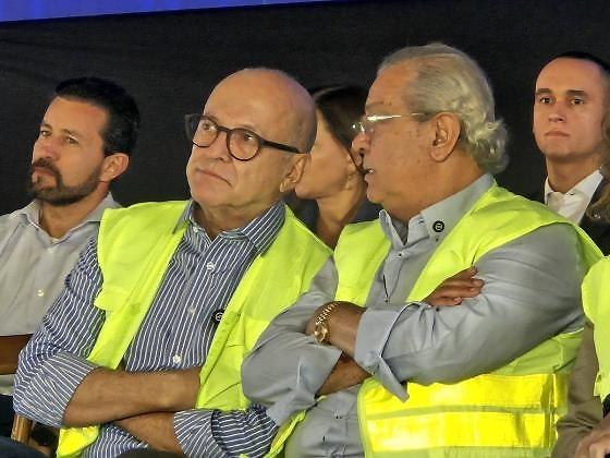 O governador Otaviano Pivetta e o senador Jayme Campos