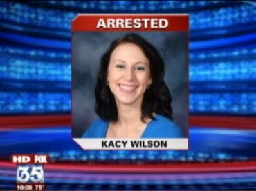 Iimagem da professora americana Kacy Wilson, acusada de manter relaes sexuais com um al