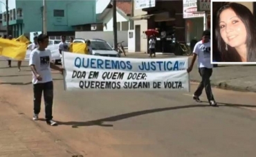 Familiares fizeram manifestao nas ruas de Colder, pedindo agilidade nas buscas por Suzani 