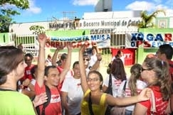 Sade: manifestantes protestam contra a mudana na gesto do Pronto-Socorro de Cuiab
