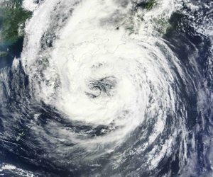 Imagem de satlite da Nasa mostra a tempestade tropical Talas