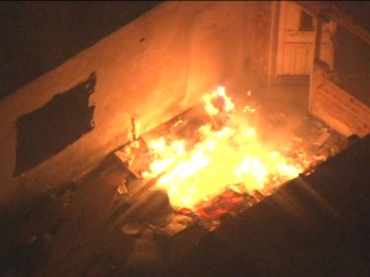 Incndio destri barraco em favela