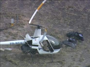 Helicptero faz pouso forado perto do Pico do Jaragu