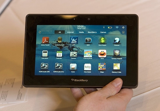 PlayBook, tablet da RIM; empresa anunciou que dispositivo ser capaz de rodar aplicativos feitos para Android