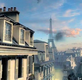 Cena do game Modern Warfare 3, na cidade de Paris