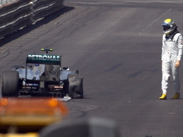 Rosberg sofreu um acidente no treino livre da manh deste sbado