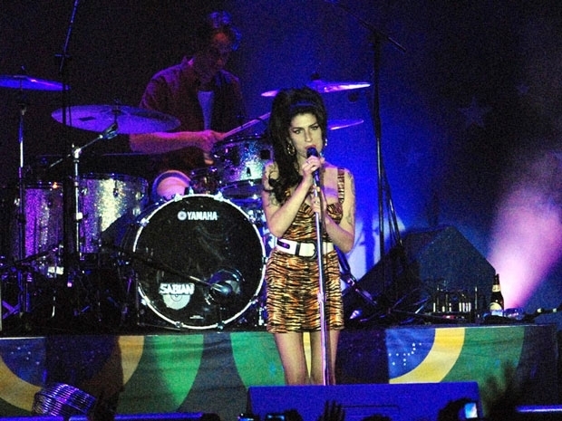 Amy Winehouse durante show no Rio, em janeiro deste ano.