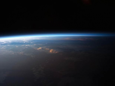 A imagem foi tirada por tripulantes a bordo da Estao Espacial Internacional