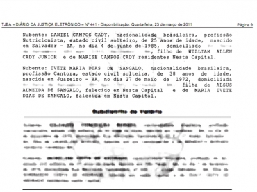 Trecho do Dirio Oficial da Bahia publicado nesta quarta-feira (23) 