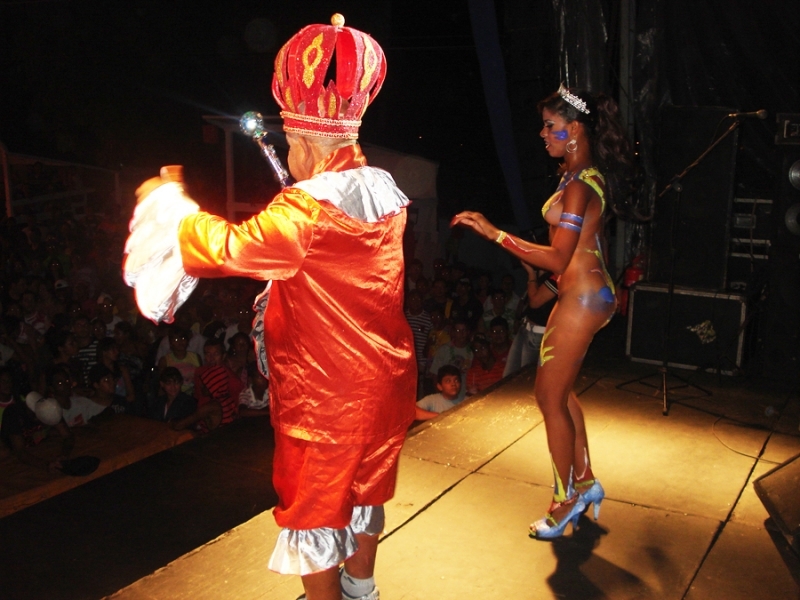 O pice da apresentao no segundo dia de Carnaval foi o desfile triunfal da Rainha 2011